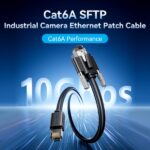 Cavo di rete SFTP RJ45 Cat.6 Vention - 3 m - Industriale - Ultraflessibile - Colore nero - immagine 2