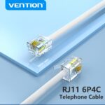 Cavo telefonico RJ11 Vention - 5 m - Colore bianco - immagine 2