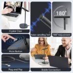 Microfono da tavolo Vention - Cancellazione del rumore - USB 2 m - Colore nero - immagine 3
