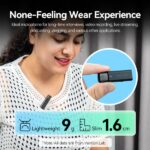 Vention Levalier Microfono Clip Wireless USB-C - Cancellazione avanzata del rumore - Batteria 30 ore - Portata 300 m - Colore nero - immagine 4