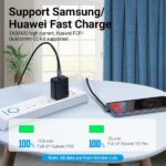 Cavo Vention da USB-C 2.0 a USB-C 2.0 5A 100W - 1 m - intrecciato - angolato - colore grigio - immagine 5