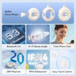Vention Tiny T17 Auricolari Bluetooth 5.3 con custodia di ricarica - True Wireless - 6 ore di autonomia - LED - Colore rosa - immagine 4