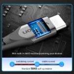 Cavo Vention da USB-C 2.0 a USB-A 3A 60W - 2 m - intrecciato - colore rosso - immagine 5