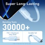Cavo Vention da USB-C 2.0 a USB-A 3A 60W - 2 m - intrecciato - colore blu - immagine 5