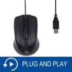 Mouse con cavo Ewent - 1000 dpi - Lunghezza cavo 1,20 m - Colore nero - immagine 3