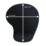 Tappetino per mouse in gel con poggiapolsi Ewent - 240x21x212 mm - Colore nero - immagine 2