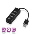 Hub USB 2.0 ad alta velocità Ewent - 4 porte USB-A - Colore nero - immagine 2