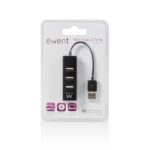 Hub USB 2.0 ad alta velocità Ewent - 4 porte USB-A - Colore nero - immagine 3