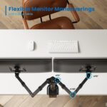 Supporto per monitor da scrivania Ewent - 2 monitor da 13-32"-VESA massimo 100x100 - Schermo piatto fino a 9 kg - Schermo curvo fino a 7 kg - Colore nero - immagine 4