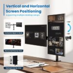 Supporto per monitor da scrivania Ewent - 2 monitor da 13-32"-VESA massimo 100x100 - Schermo piatto fino a 9 kg - Schermo curvo fino a 7 kg - Colore nero - immagine 5