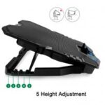 Supporto per laptop Ewent - 5 ventole silenziose fino a 17" - 2 porte USB - 5 velocità della ventola - 2 modalità di raffreddamento - Colore nero - immagine 2