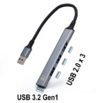 Ewent Hub USB3.2 - 1 USB-A - 1 porta USB 3.2 - 3 porte USB 2.0 - immagine 2