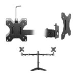 Ewent Supporto da scrivania per 2 monitor fino a 32" - VESA massimo 100x100 - Colore nero - immagine 4