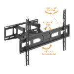 Ewent Supporto a parete per TV da 37" a 80" - Movimento completo - 3 perni - VESA massimo 600x400 - Colore nero - immagine 2