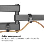 Ewent Supporto a parete per TV da 37" a 80" - Movimento completo - 3 perni - VESA massimo 600x400 - Colore nero - immagine 5