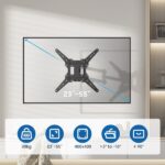 Ewent Supporto a parete per TV da 23" a 55" - Movimento completo - 3 perni - VESA massimo 400x400 Colore nero - immagine 2