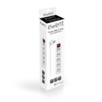 Ewent Ciabatta elettrica - 5 prese - Versione Schuko -16A con interruttore on/off - Colore bianco - immagine 5