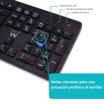 Ewent Pack Wireless 2.4hz KB+MOUSE - Tastiera da ufficio con 13 tasti multimediali - Mouse da viaggio - 1000 dpi unico - Ricevitore USB-A - 2 batterie AA (incluse) - Colore nero - immagine 3