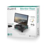 Ewent Sollevatore per monitor - Cassetto portaoggetti - Colore nero - immagine 4