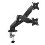 Ewent Supporto da scrivania per 2 monitor da 13-34" - VESA massimo 100x100 - fino a 9 kg - Colore nero - immagine 2