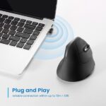 Mouse wireless Ewent 2,4 Hz - Ricevitore USB-A - DPI selezionabile 800-1200-2400 dpi - 1 batteria AA (inclusa) - Colore nero/grigio - immagine 3