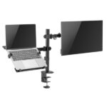 Ewent Supporto da scrivania per 1 monitor e 1 laptop 34"- fino a 9 kg - Colore nero - immagine 3