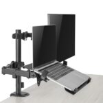 Ewent Supporto da scrivania per 1 monitor e 1 laptop 34"- fino a 9 kg - Colore nero - immagine 4