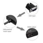 Ewent EW9866 Convertitore da VGA a HDMI con audio - Risoluzione massima di 1920 x 1200 pixel - Nessun driver - Colore nero - immagine 3