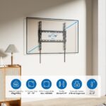 Ewent EW1507 Supporto a parete fisso per TV da 32" a 70" - Peso massimo 45 kg - Angolo di inclinazione 0-8º - Colore nero - immagine 3