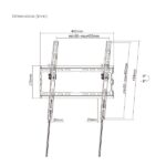 Ewent EW1507 Supporto a parete fisso per TV da 32" a 70" - Peso massimo 45 kg - Angolo di inclinazione 0-8º - Colore nero - immagine 5