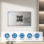 Ewent EW1521 Supporto a parete per TV - Movimento completo - fino a 43" - 30 kg - Colore nero - immagine 3