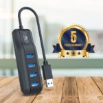 Ewent EW1138 Hub 4 porte USB 3.2 - Lunghezza cavo 15 cm - Velocità di trasferimento max 5Gps - Colore nero - immagine 4