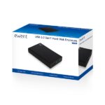 Ewent EW7056 Box esterno per disco rigido SATA da 3,5" - senza viti - USB 3.2 - Cavo da 80 cm - Colore nero - immagine 5
