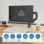 Ewent EW1533 Supporto per monitor da 34" - VESA massimo 100x100 - Peso massimo 8 kg - Colore nero - immagine 3