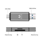Ewent EW1075 Lettore di schede compatto USB 3.2 Gen1 (USB 3.0) con connettore USB C e USB A - immagine 2