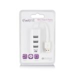 Ewent EW1122 Mini-Hub 4 porte USB 2.0 - Cavo 12 cm - Colore bianco - immagine 5