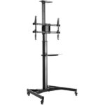 Ewent Supporto da pavimento EW1440 con ruote - Vassoio - 37-70 - Peso massimo supportato 50 kg - Colore nero - immagine 2