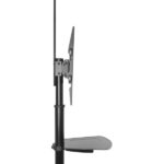 Ewent Supporto da pavimento EW1440 con ruote - Vassoio - 37-70 - Peso massimo supportato 50 kg - Colore nero - immagine 3