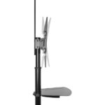 Ewent Supporto da pavimento EW1440 con ruote - Vassoio - 37-70 - Peso massimo supportato 50 kg - Colore nero - immagine 4