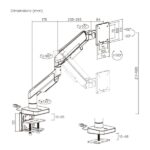 Ewent Supporto da tavolo RGB per monitor/TV - Girevole e inclinabile - Illuminazione RGB - Acciaio e alluminio - Compatibile Vesa - Carico massimo 20 kg - Braccio articolato - Sistema passacavi - Colore bianco - immagine 5