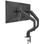 Ewent Supporto da tavolo con contrappeso girevole e inclinabile per monitor/TV 16 kg - 2 bracci - 17-32" - Colore nero - immagine 2