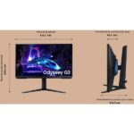 Samsung Odyssey G3 Monitor 27" IPS FullHD 1080p 100Hz Freesync - Risposta 1ms - Angolo di visione 178° - HDMI - VESA  100x100mm - immagine 4