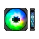 Coolbox Infinity Ventilatore ARGB - Effetto tunnel di colori - Silenzioso - Cuscinetto idraulico - Colore nero - immagine 2
