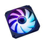 Coolbox Infinity Ventilatore ARGB - Effetto tunnel di colori - Silenzioso - Cuscinetto idraulico - Colore nero - immagine 3
