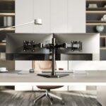 Aisens Supporto da tavolo Eco con base girevole e inclinabile per monitor/TV 20 kg (3 perni - 2 bracci) da 17-35" - Colore nero - immagine 4
