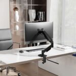 Aisens Supporto da tavolo ECO con contrappeso girevole e inclinabile per monitor/TV 9 kg (3 perni - 1 braccio) da 17-32 - Colore nero - immagine 5