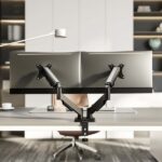 Aisens Supporto da tavolo ECO con contrappeso girevole e inclinabile per monitor/TV 9 kg (3 perni - 2 bracci) da 17-32 - Colore nero - immagine 4