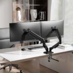 Aisens Supporto da tavolo ECO con contrappeso girevole e inclinabile per monitor/TV 9 kg (3 perni - 2 bracci) da 17-32 - Colore nero - immagine 5