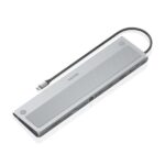 Aisens USB-C Dock 12 in 1 - USB-C a 2xHDMI - 1xDisplayPort - 1xRJ45 - 3xUSB-A USB3.0 - 1xUSB-C - 1xUSB-C PD - 1xSD - 1xMicro SD - 1xAudio - 30 cm - Colore grigio - immagine 2