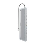Aisens USB-C Dock 12 in 1 - USB-C a 2xHDMI - 1xDisplayPort - 1xRJ45 - 3xUSB-A USB3.0 - 1xUSB-C - 1xUSB-C PD - 1xSD - 1xMicro SD - 1xAudio - 30 cm - Colore grigio - immagine 3